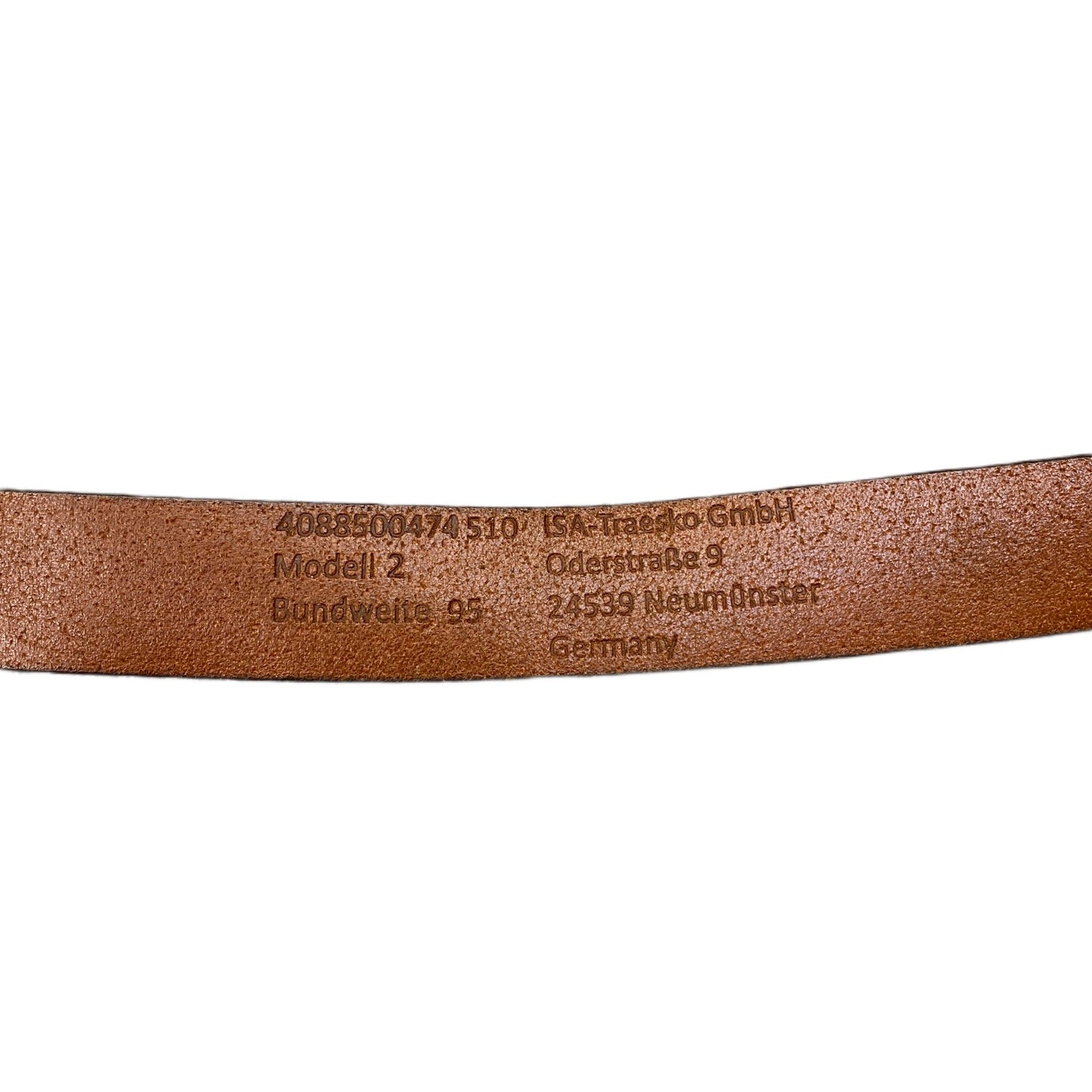 Waist Belt Mens Brown Leather Adjustable Silver D- Shape Buckle 41 Inches