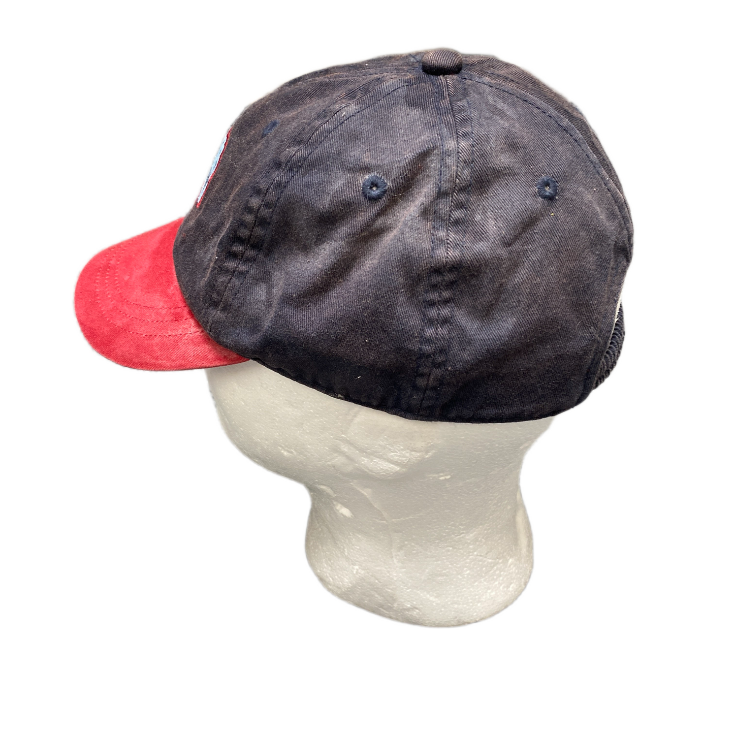 PLC The Athletic Baseball Cap Unisex Kids 3T-4T Red Black Adjustable Embroidered