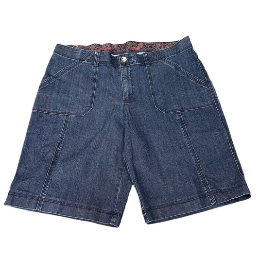 Lee Denim Shorts Fits as Womens 2XL 37" Waist Blue Dark Wash Comfort Waistband