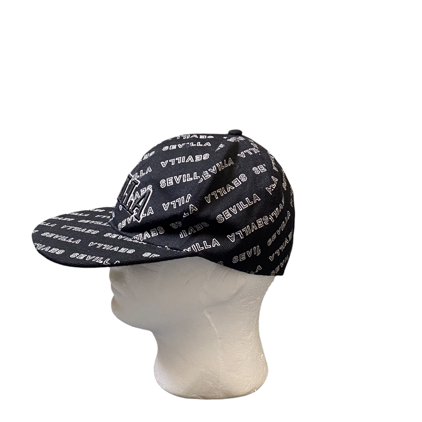 Sevilla Baseball Cap Mens 58cm Black Acrylic Singapore Flat Brim Adjustable Hat