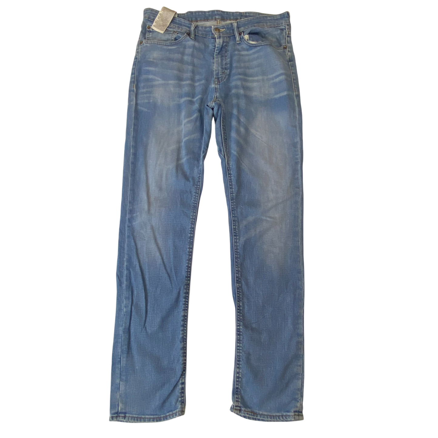 Levi's Jeans Mens Large W34 L31 Blue Denim Red Tab Straight Faded Medium Wash