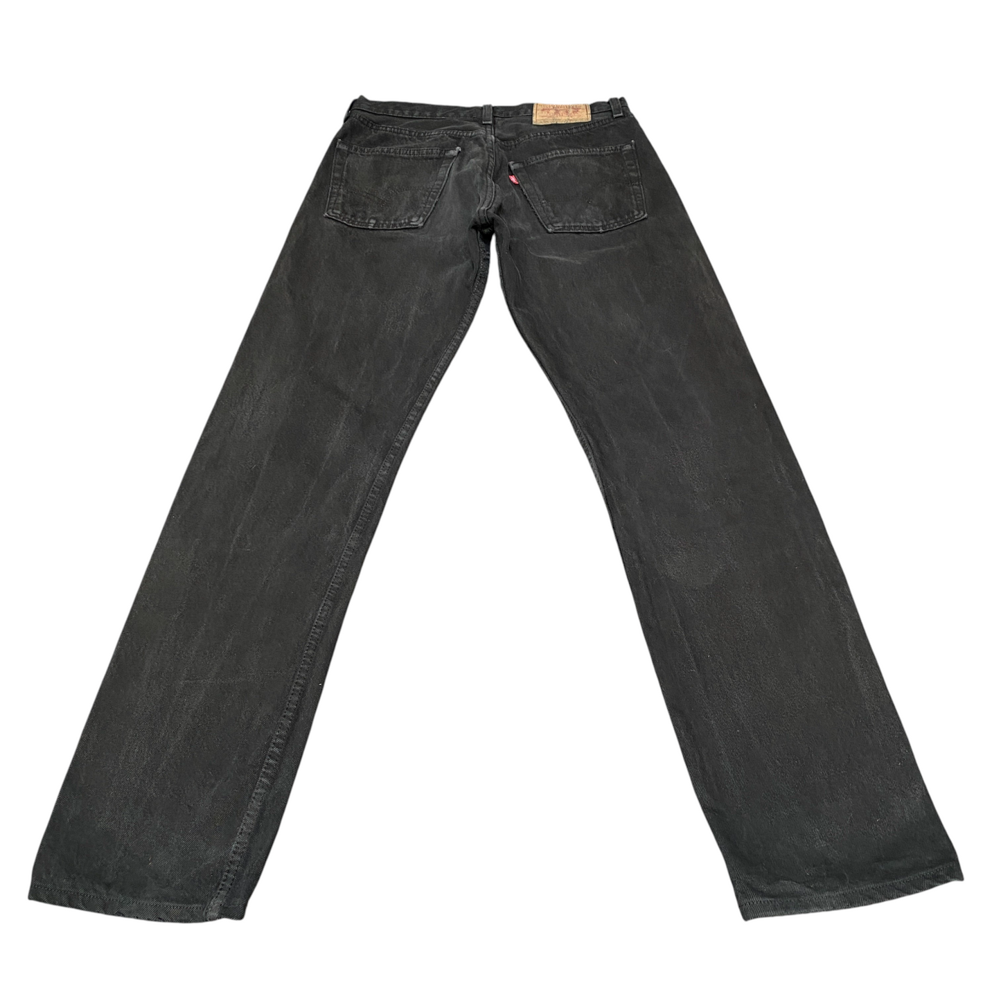 Levi's Jeans Men's 31" Waist Black Denim Stretch Red Tab Flat Front Straight Leg