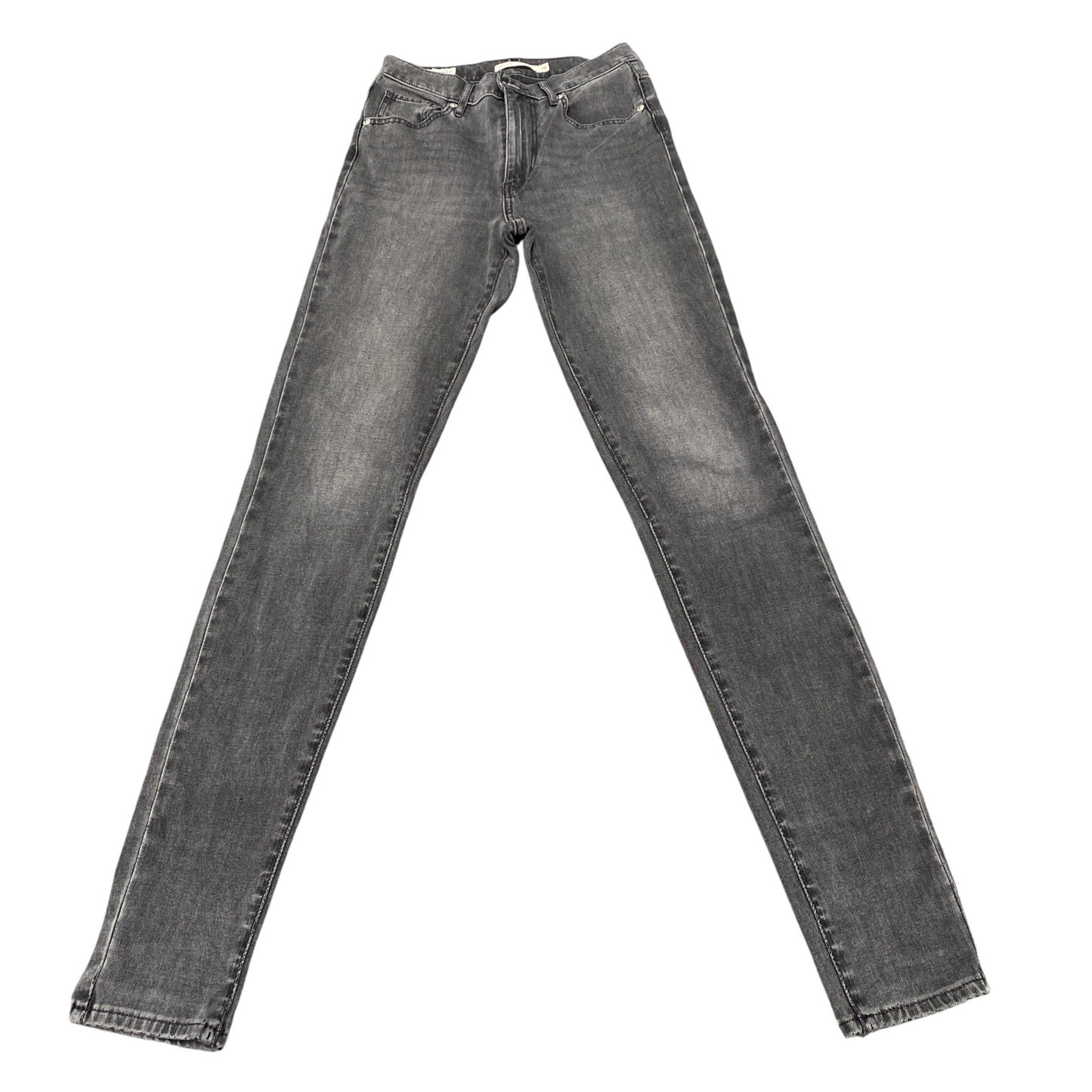 Levi's Jeans Womens 24" Waist Grey Premium Medium Wash Mile High Rise Skinny Leg