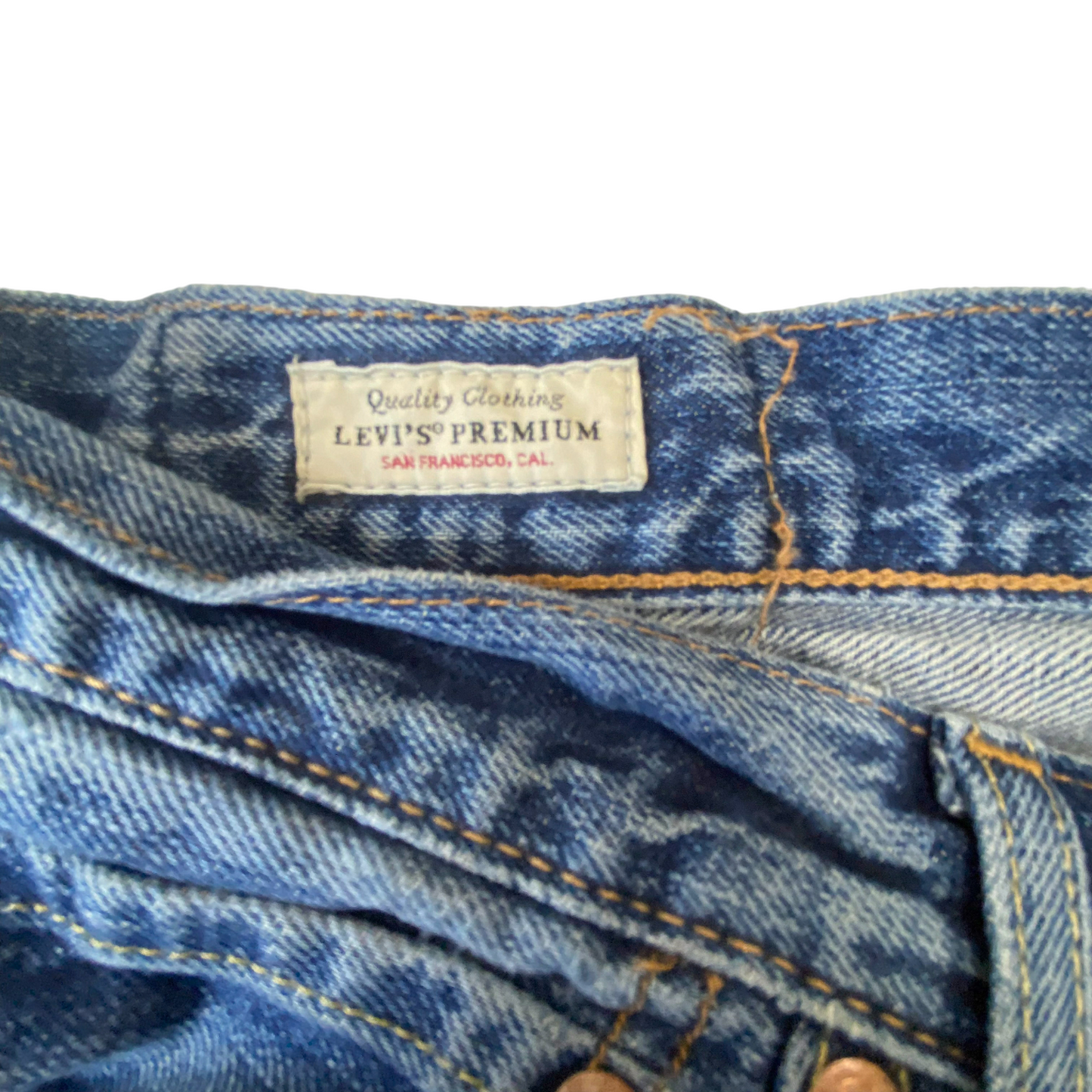 Levi's Jeans Womens Large Blue Denim Slim Straight Fit Medium Wash Outdoor