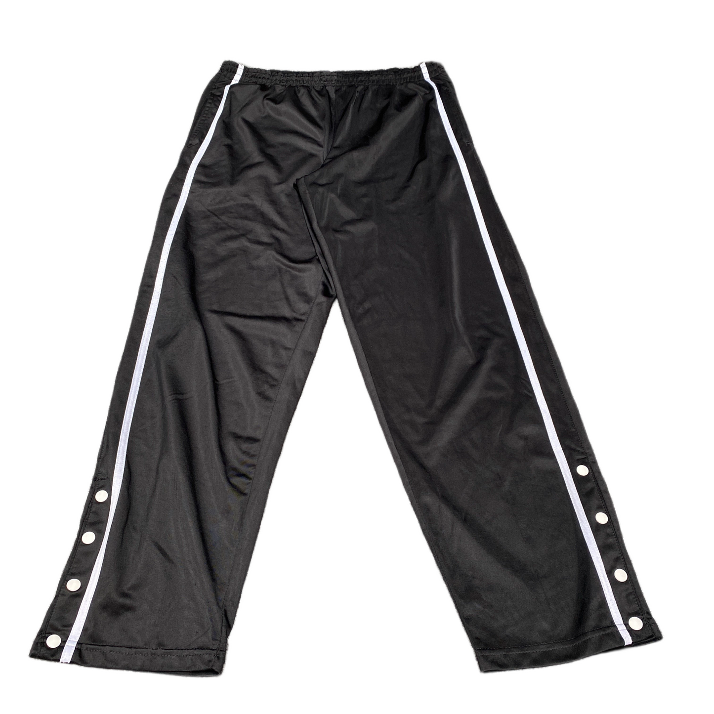 Okay Joggers Fits as Mens 33" Waist Black Ankle Snap Gym Training Track Trousers