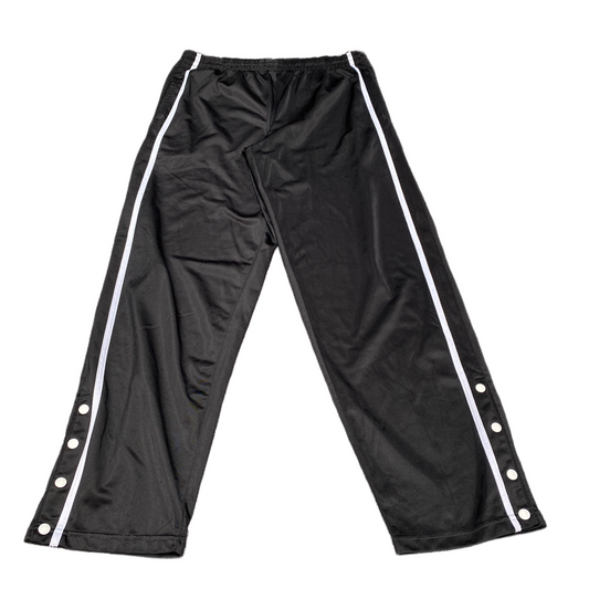 Okay Joggers Fits as Mens 33" Waist Black Ankle Snap Gym Training Track Trousers