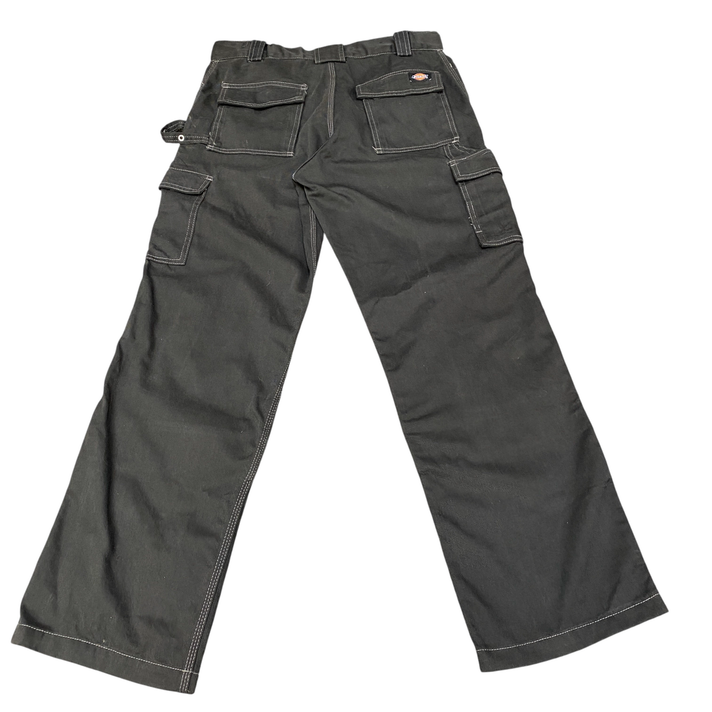 Dickies Industrial Cargo Trousers Men 34" Waist Black Double Knee Comfort
