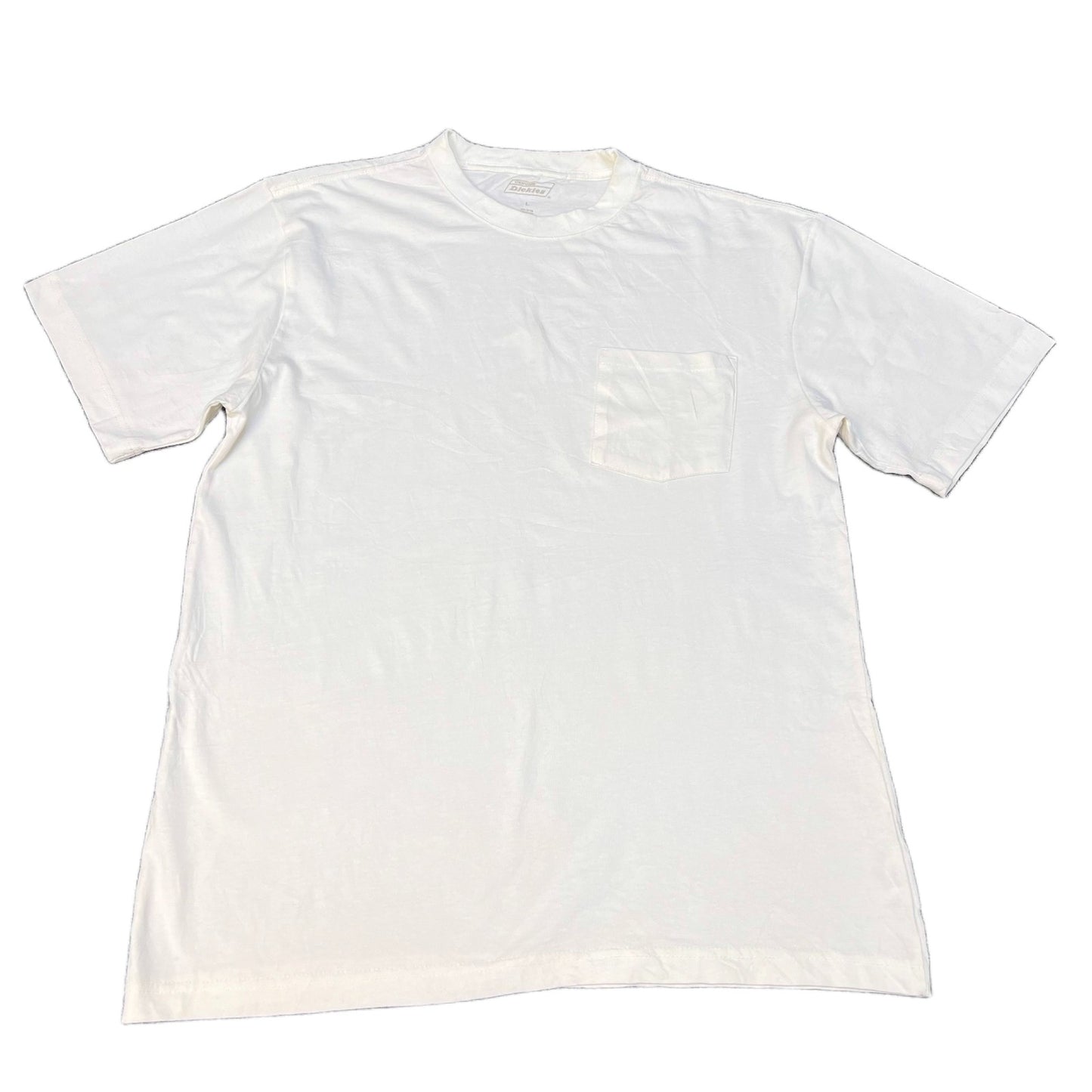 Genuine Dickies Pocket T-Shirt Mens Large White Short Sleeve Crewneck Summer Tee