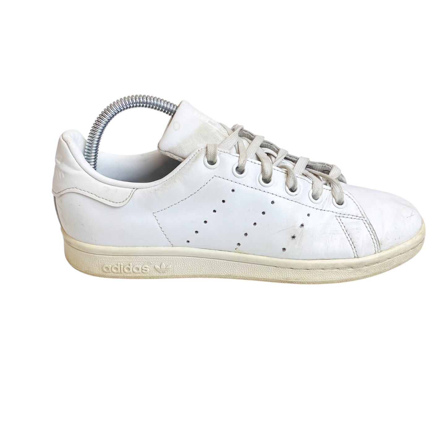 adidas Stan Smith Running Low Sneakers Junior UK 4.5 White Leather Lace Up