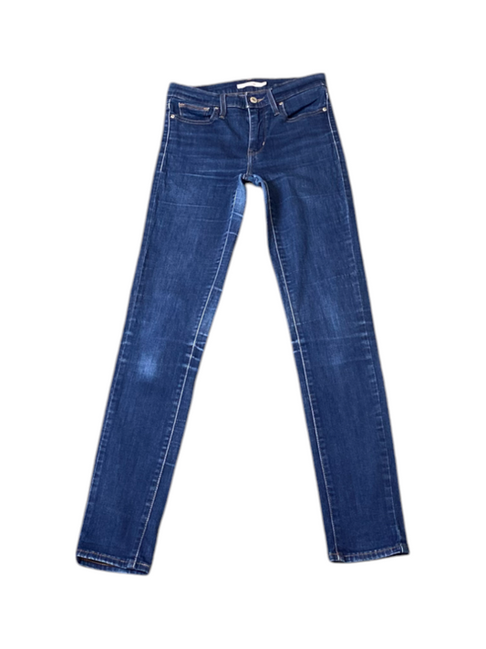 Levi's Jeans Womens 27W 29L Blue Denim Red Tab Skinny Leg Comfort Stretch Preppy