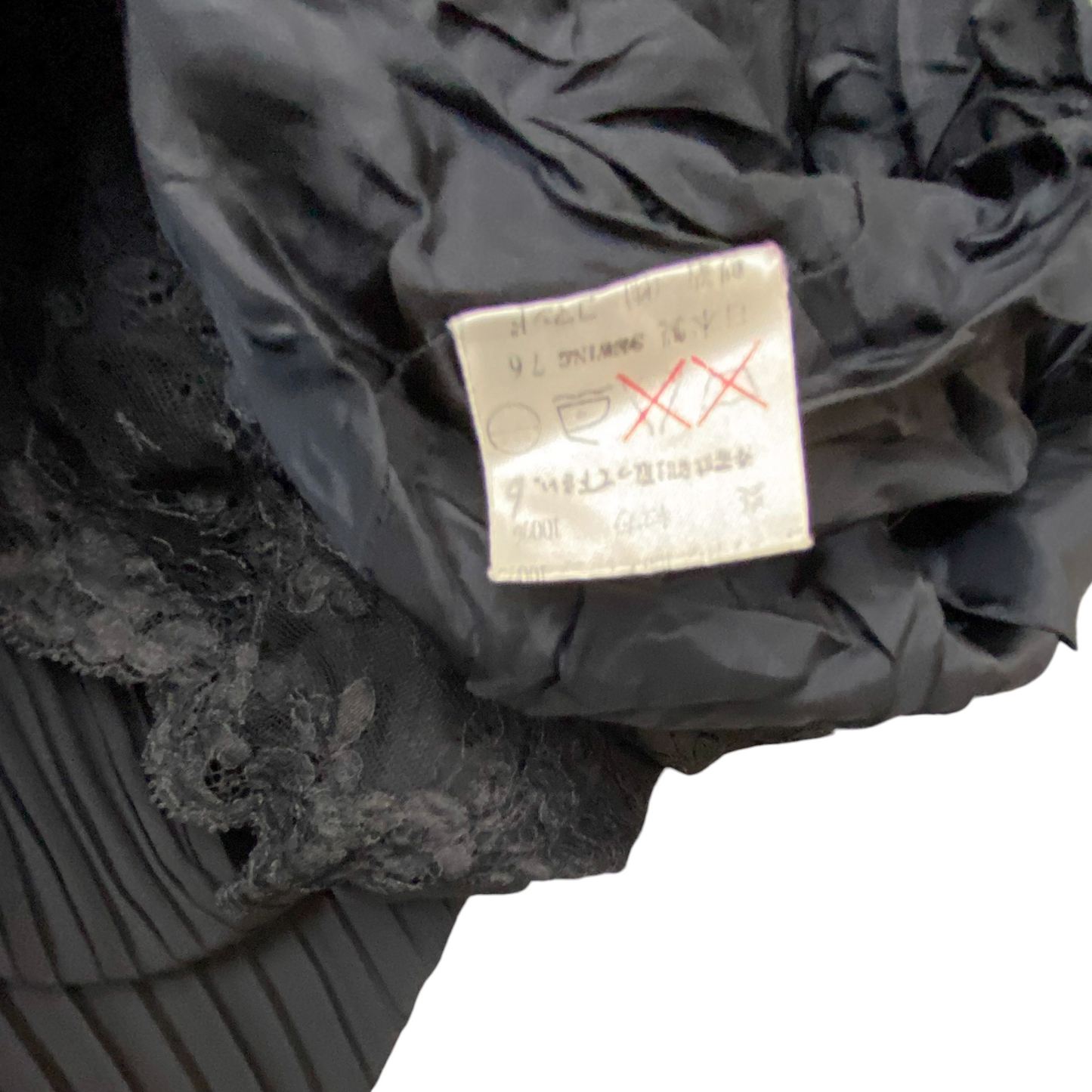 Shift Dress Womens M Black Pleat Midi Casual Short Sleeve Lace Trim Outdoor