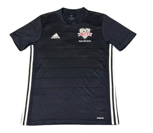 Adidas T-Shirt Men's Medium Black Aeroready Pewaukee Sussex United Soccer Club