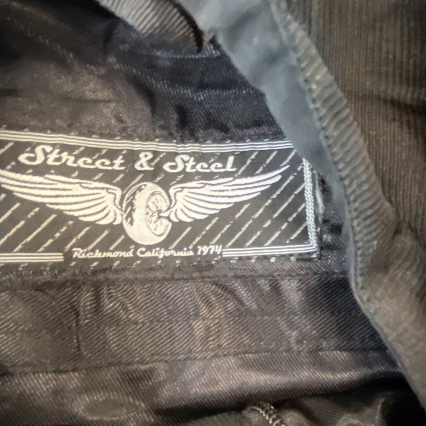 Speed and Strength Standard Supply Motorcycle Jacket Mens Large Black Full Zip