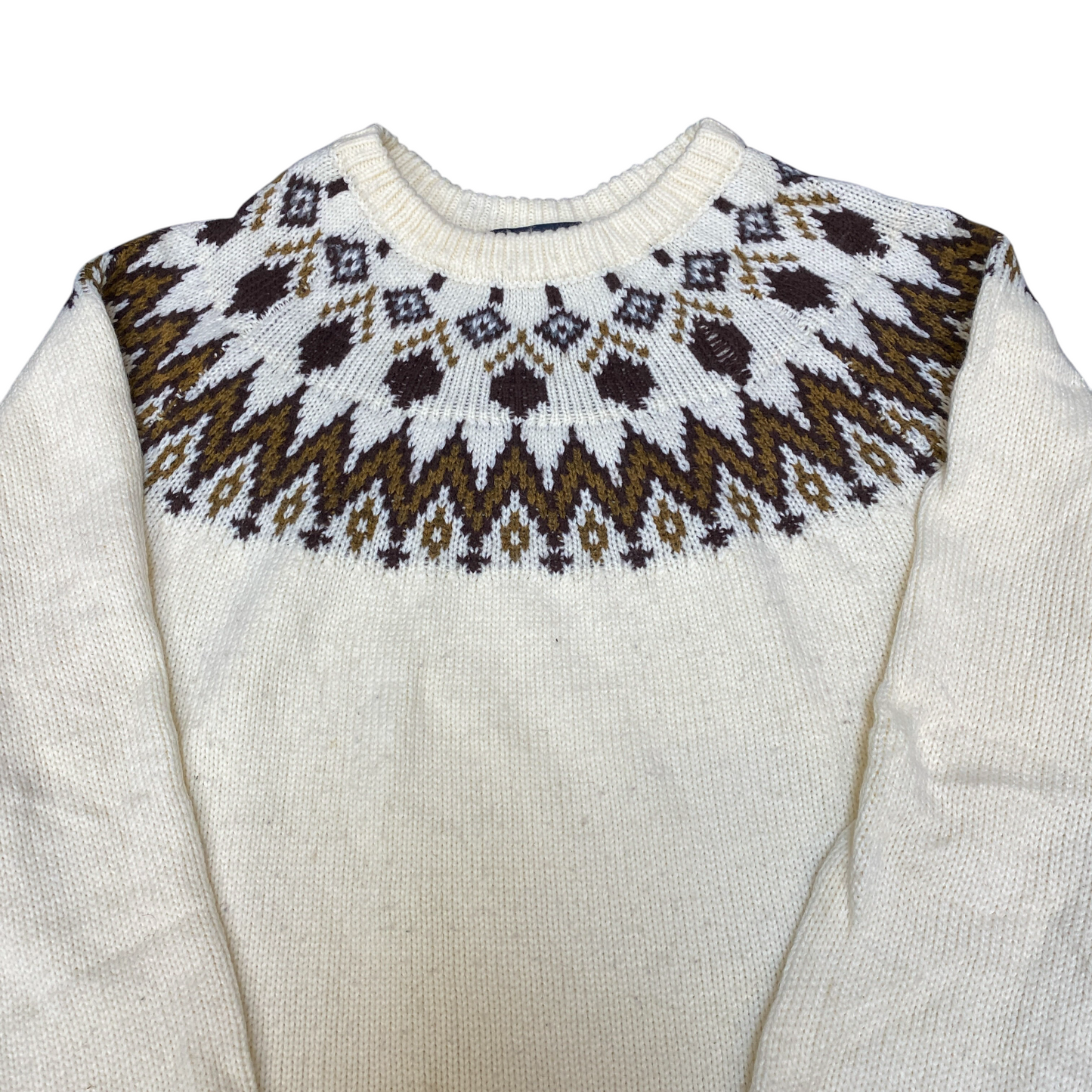 Nano Universe Jumper Women Medium Colorful Fair Isle Nordic Long Sleeve Pullover