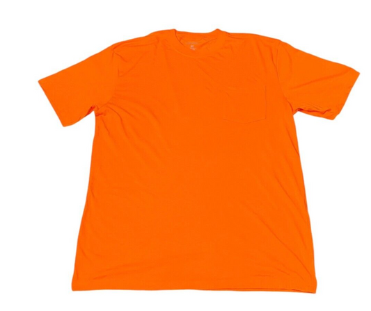 Dickies T-Shirt Women's XL Orange Polyester Short Sleeve Crew Neck Pullover Tee