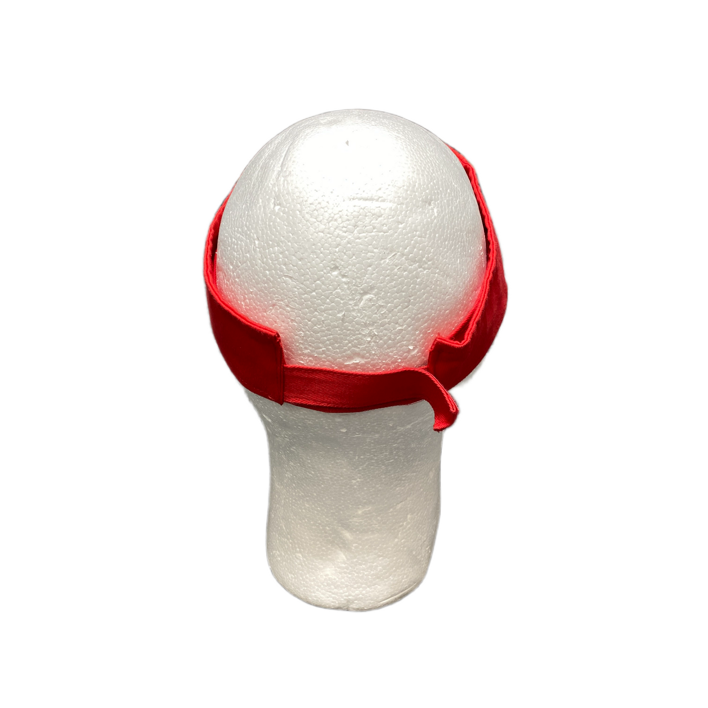 Unisex Adults Golf Sun Visor Hat Red Cotton Adjustable Curved Brim Outdoor