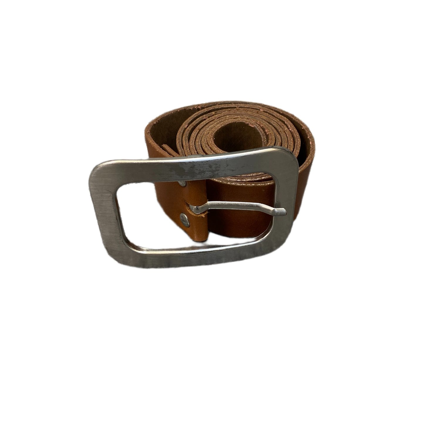 Vanzetti Waist Belt Mens Brown Leather Adjustable Silver Pin Buckle 37.5 Inches