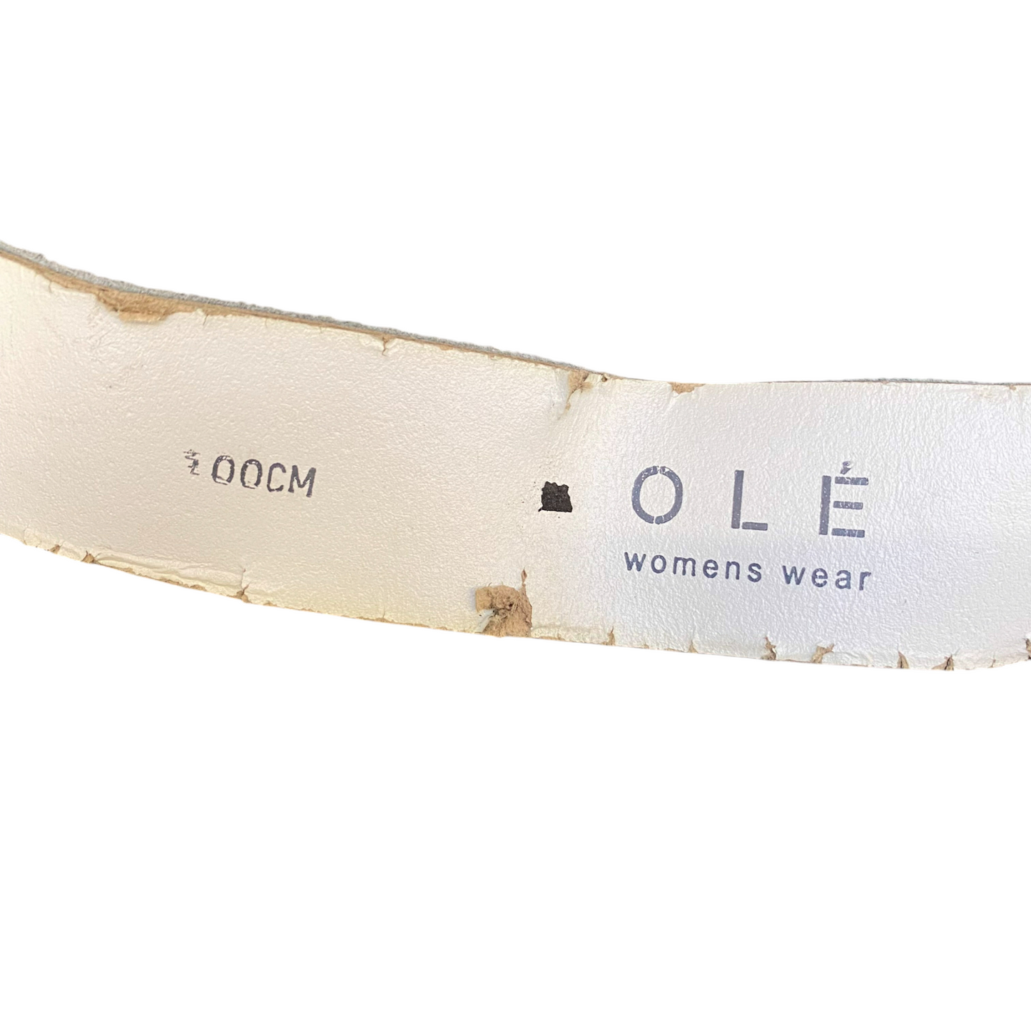Ole Waist Belt Womens Blue Suede Rhinestone Rectangular Buckle Size 42 in