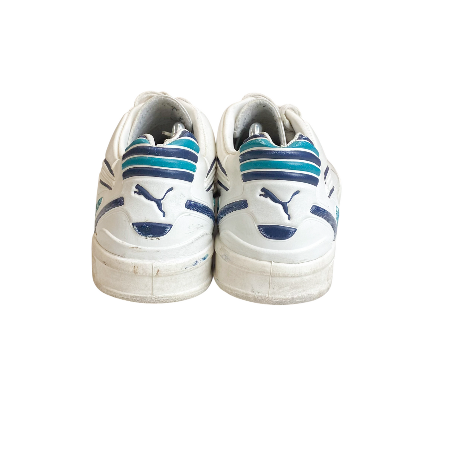 PUMA Classic Trainer Sneakers Men's 10.5 White Leather Upper Low Top Lace Up