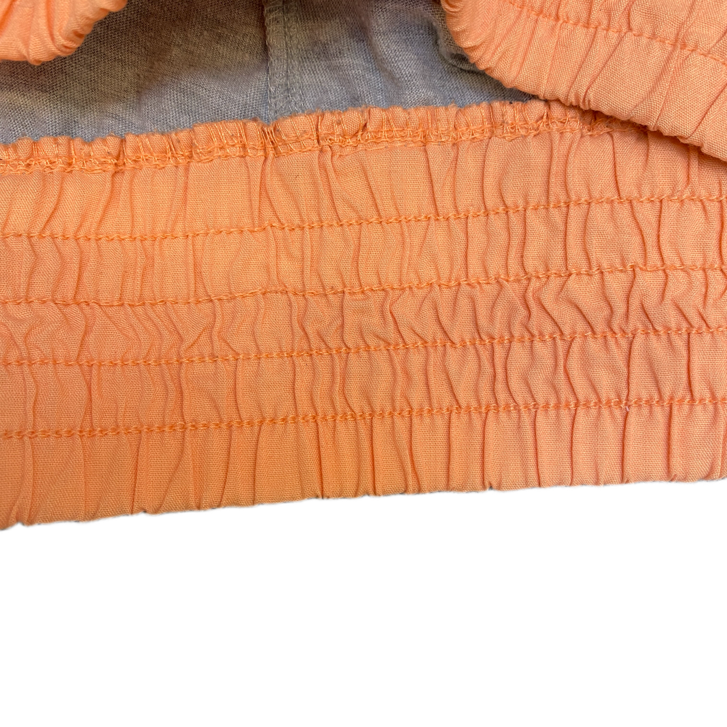Running Sprinter Shorts Womens M 29" Waist Grey Orange Gym Workout Dolphin Hem