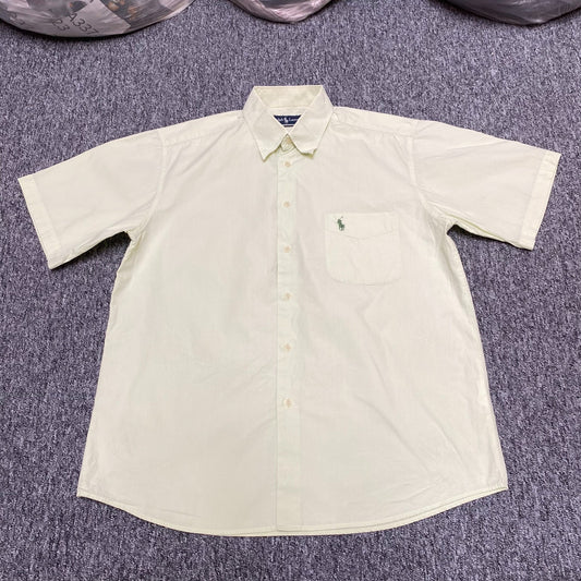 Ralph Lauren Shirt Mens M Green Casual Short Sleeve Pony Logo Button Down