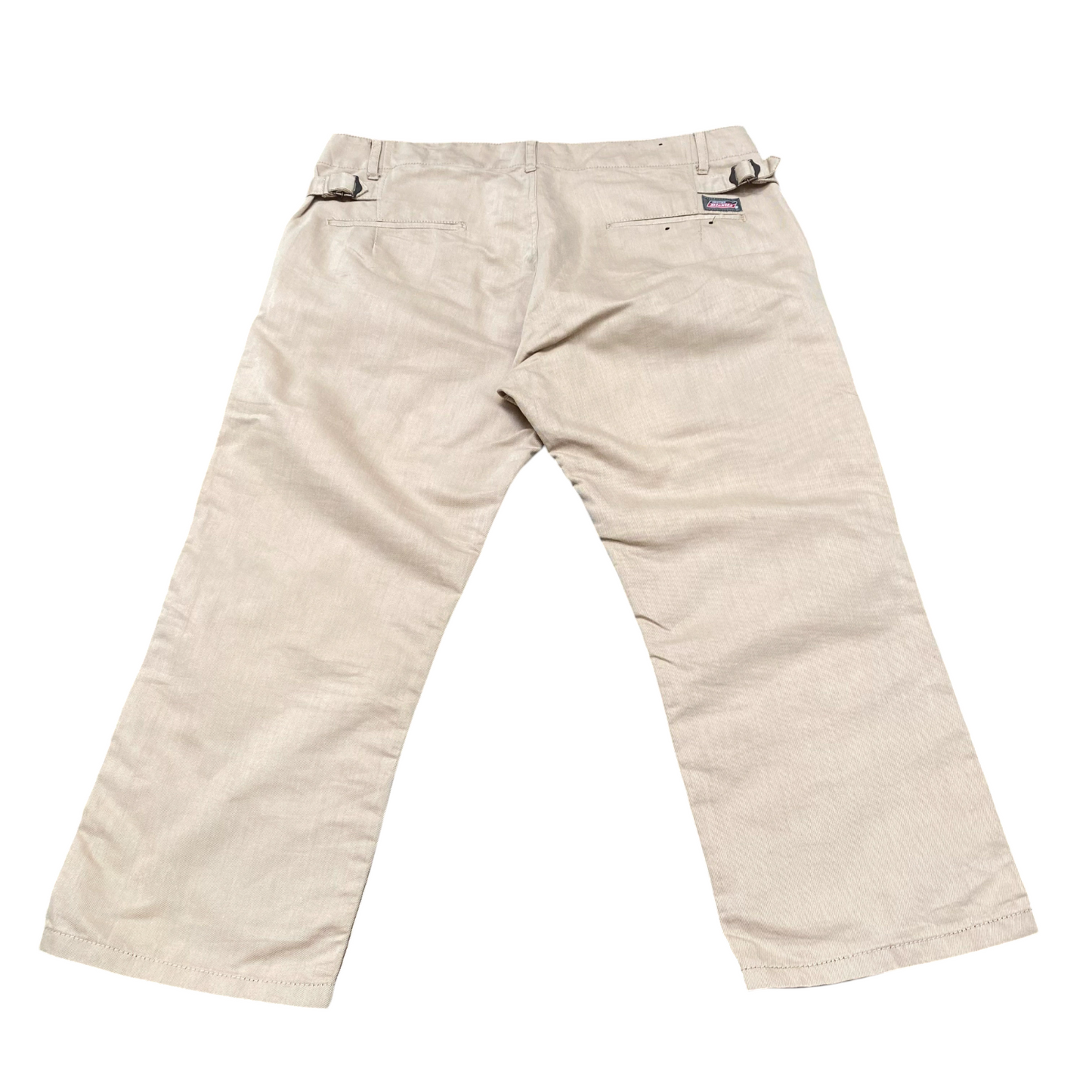 Dickies Trousers Mens Large Beige Genuine Straight Fit Pockets Workwear Chino