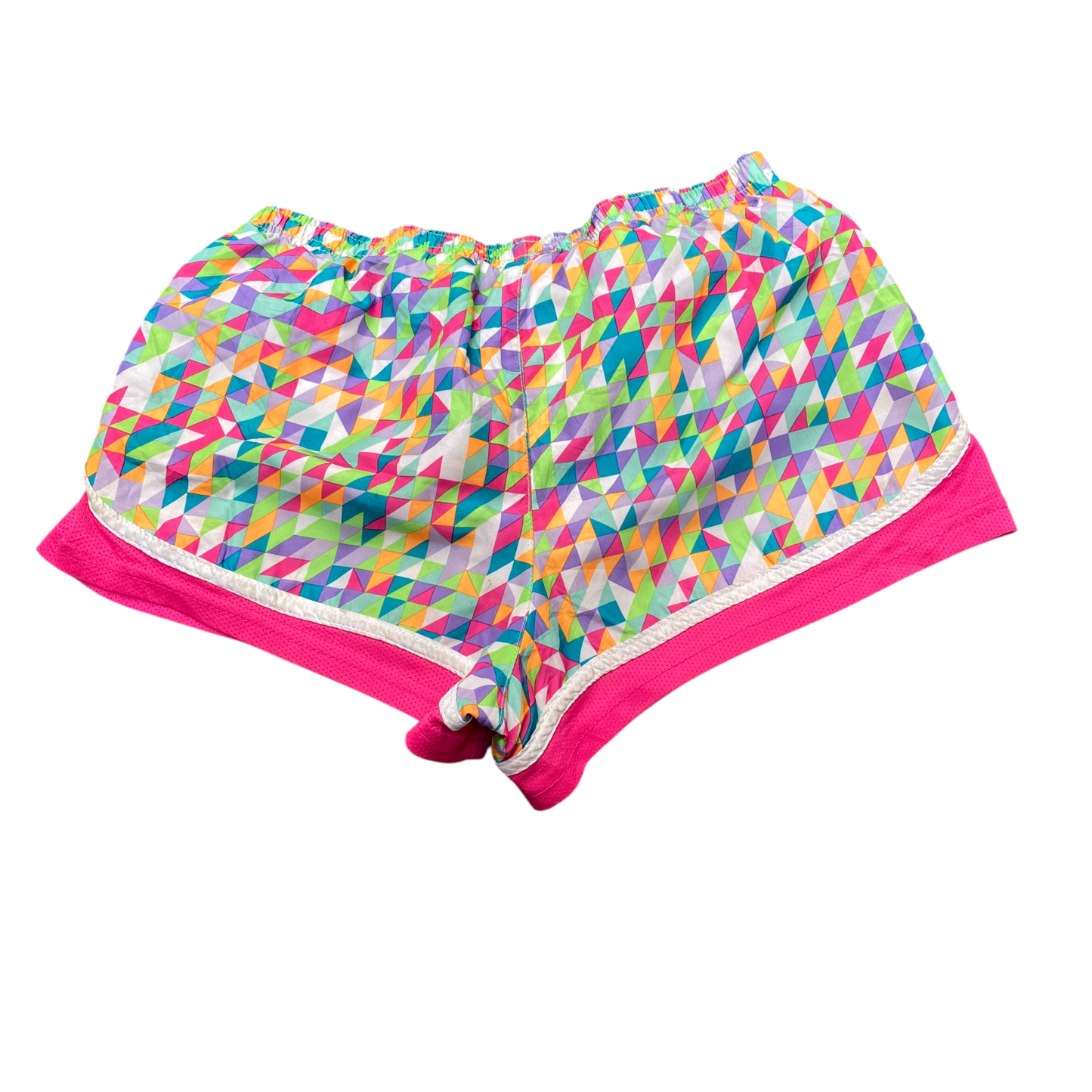 Active Running Shorts Girls 24W Multicoloured Geometric Athletic Elastic Waist