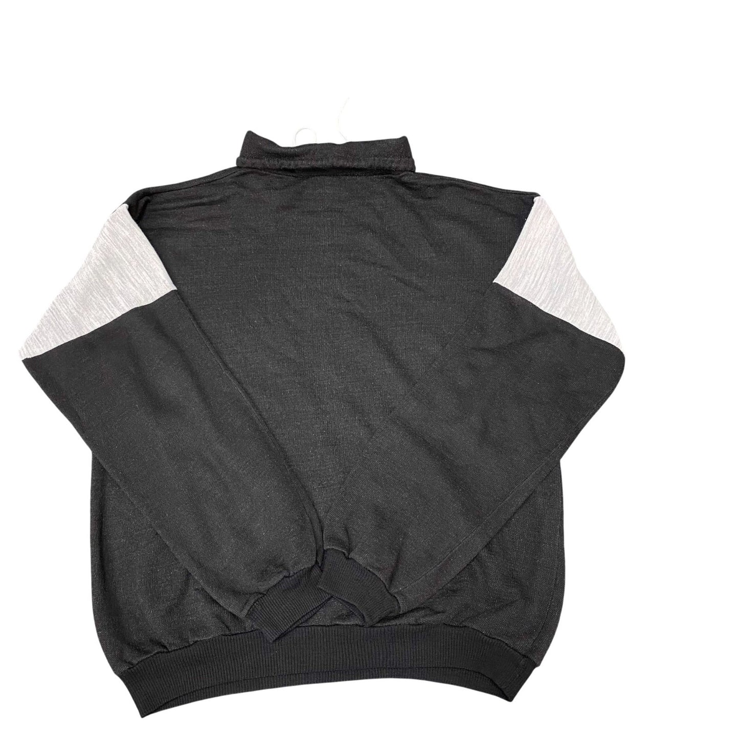 Espirit Sweatshirt Mens Medium Black Graphic Print Collared Long Sleeve Pullover