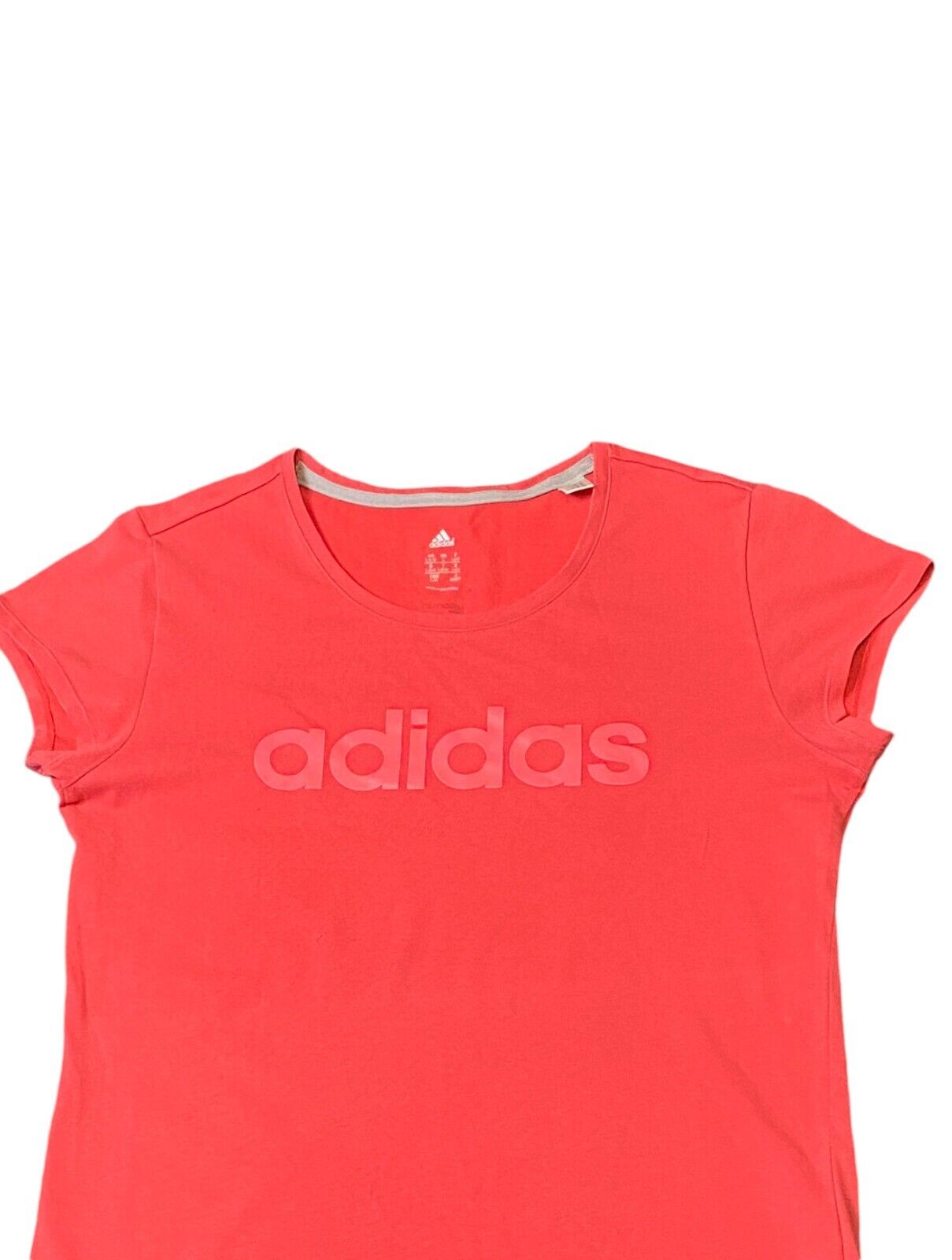 Adidas T-Shirt Women's Red L 16-18 Cap Sleeve Round Neck Sport Training Pullover