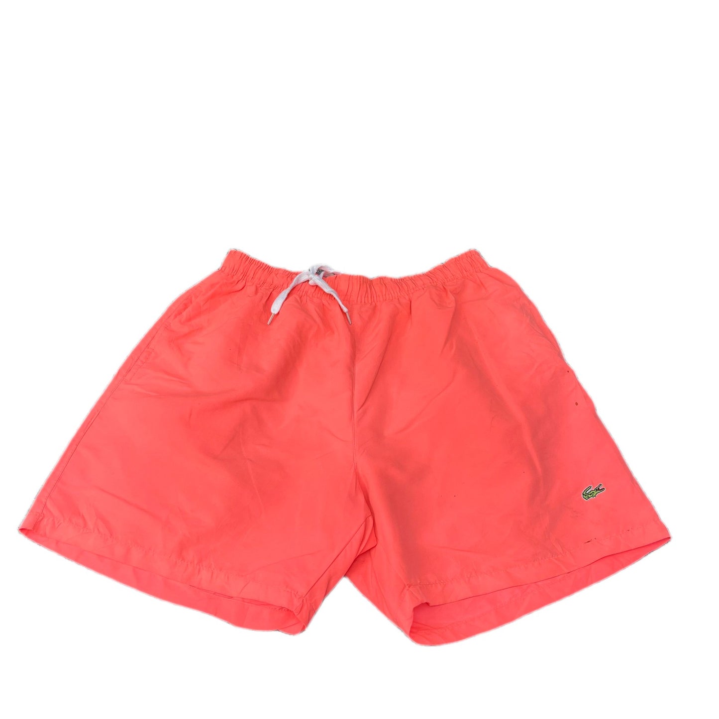 Lacoste Swim Shorts Fits as Mens XS 27" Waist Neon Orange Lightweight Drawstring