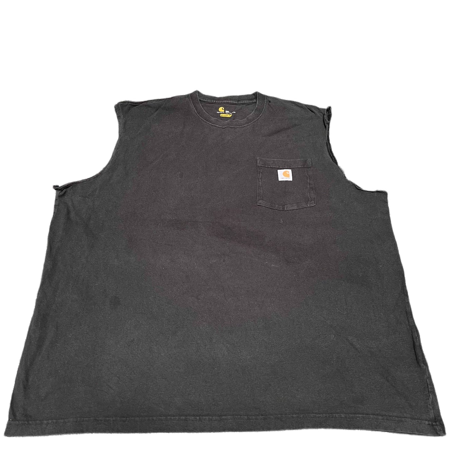 Carhartt Pocket T-Shirt Men 2XL Black Original Fit Sleeveless Workwear Summer