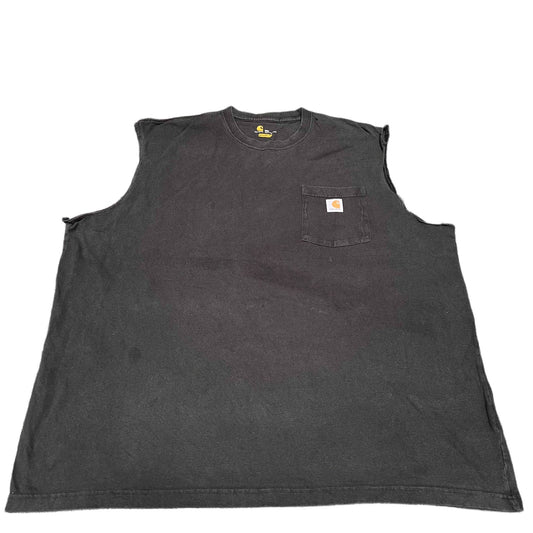 Carhartt Pocket T-Shirt Men 2XL Black Original Fit Sleeveless Workwear Summer