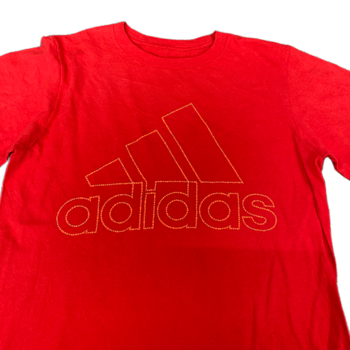 Adidas The Go-To T-Shirt Boys S Red Graphic Logo Short Sleeve Crew Neck Pullove