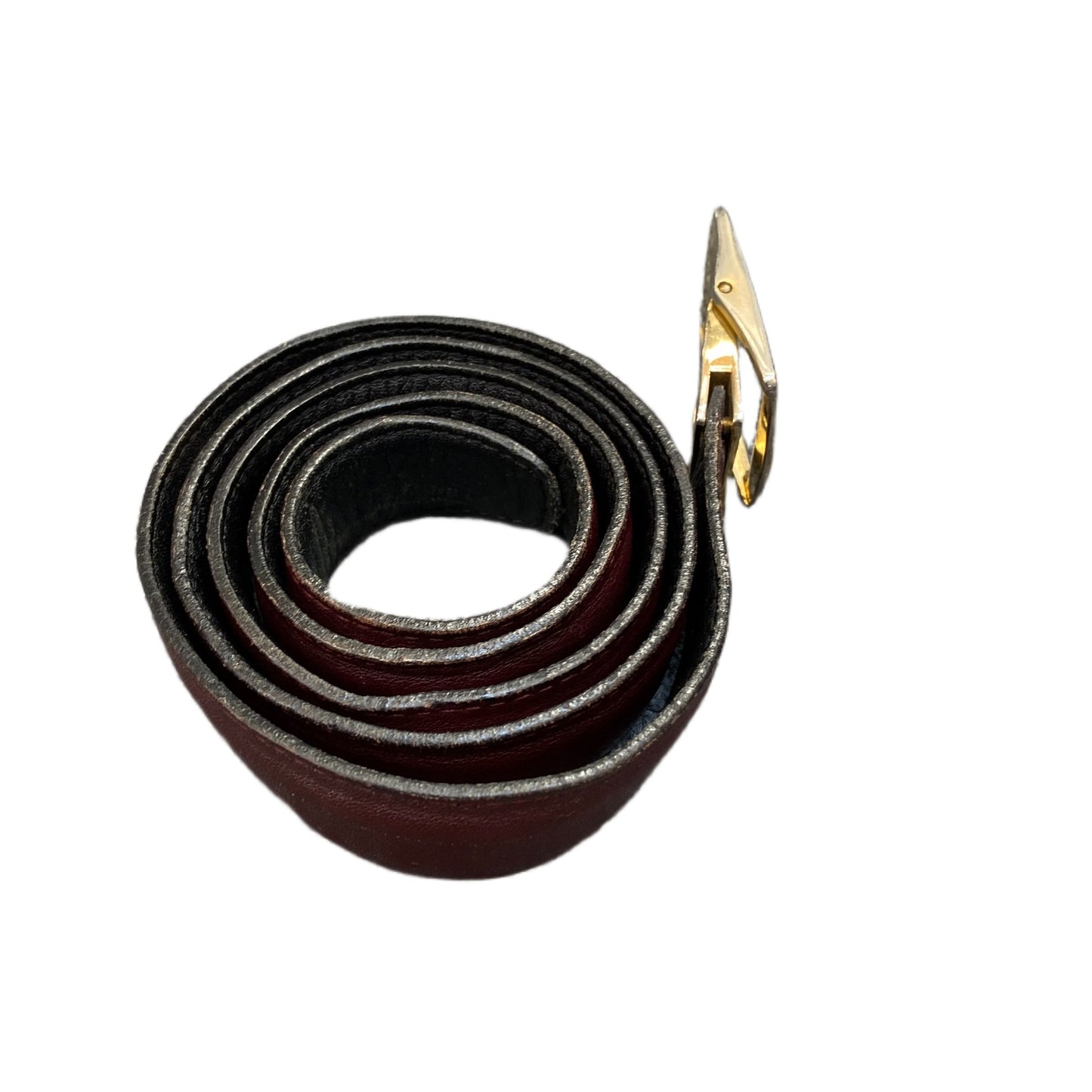Waist Belt Mens Brown Leather Adjustable Classic Two Tone Pin Buckle 40.5 Inches