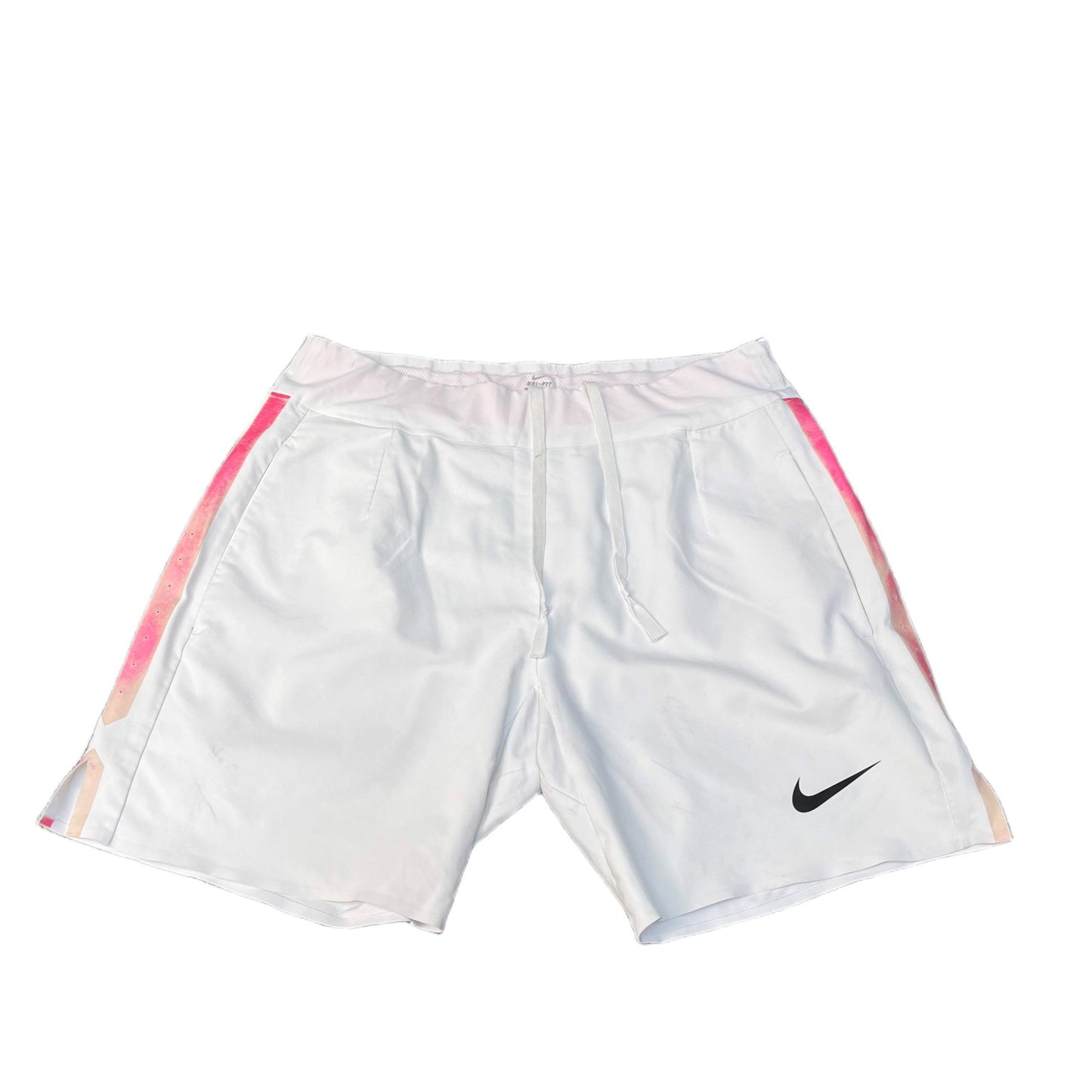 Nike Dri-FIT Gladiator Premier 7" Tennis Shorts Mens XS 28" Waist White Stretch