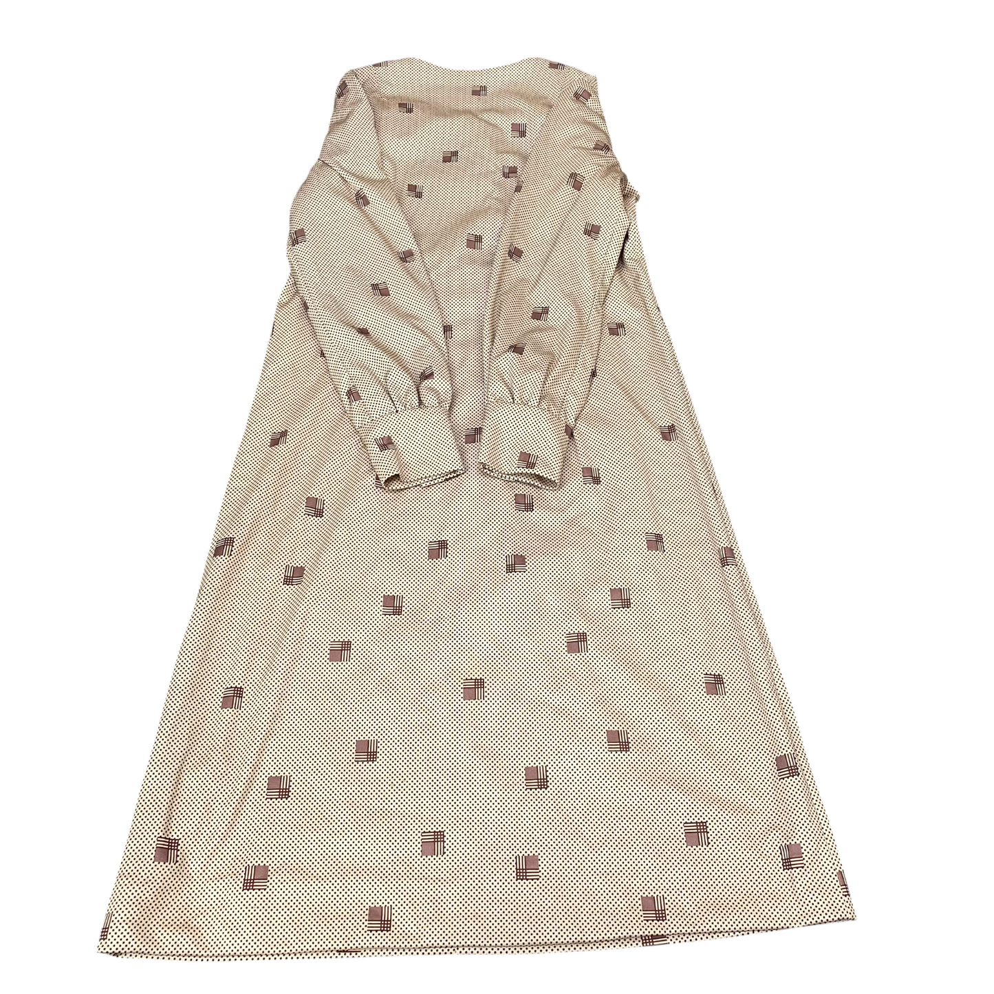 Tanmaya Long Dress Women S Grey Polka Dot Casual Long Sleeve Button Front