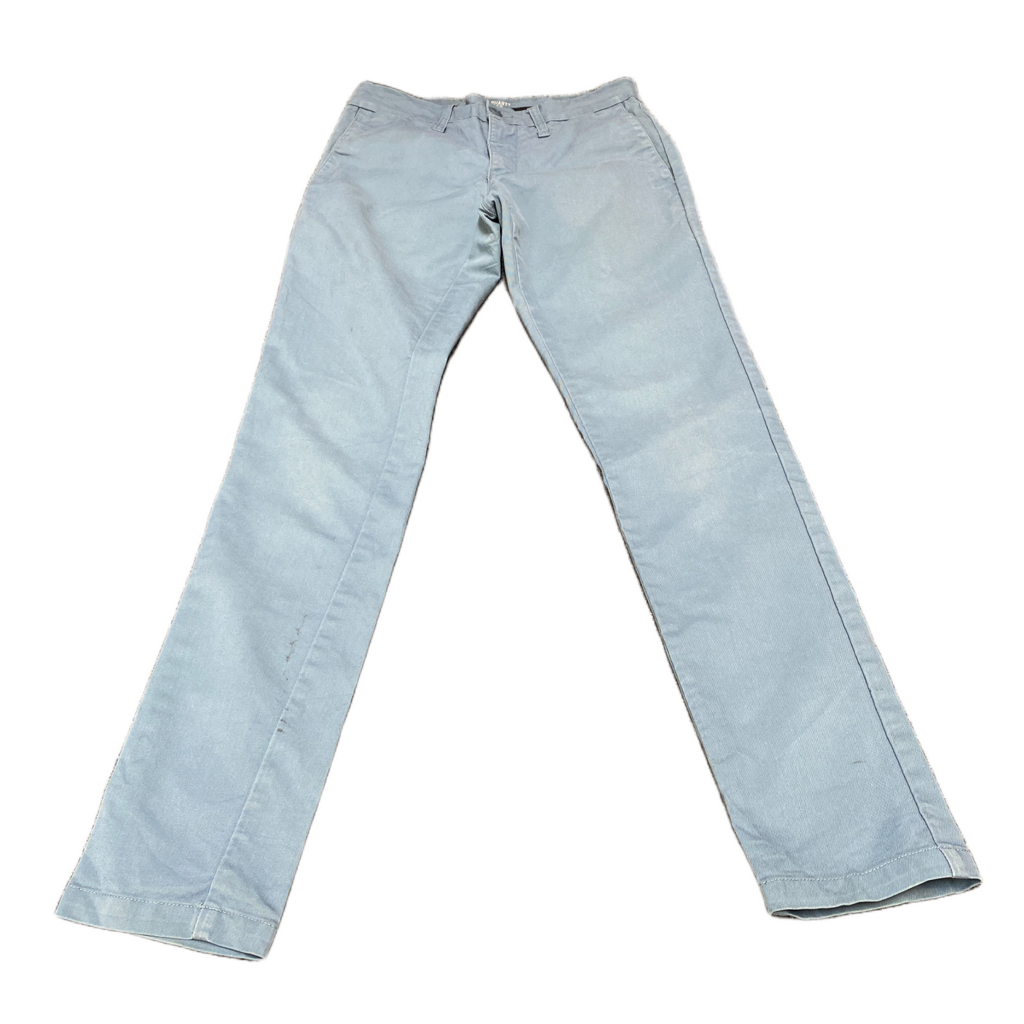 Carhartt WIP Pants Fits as Women 29" Waist Blue Flat Front Straight Leg Trousers