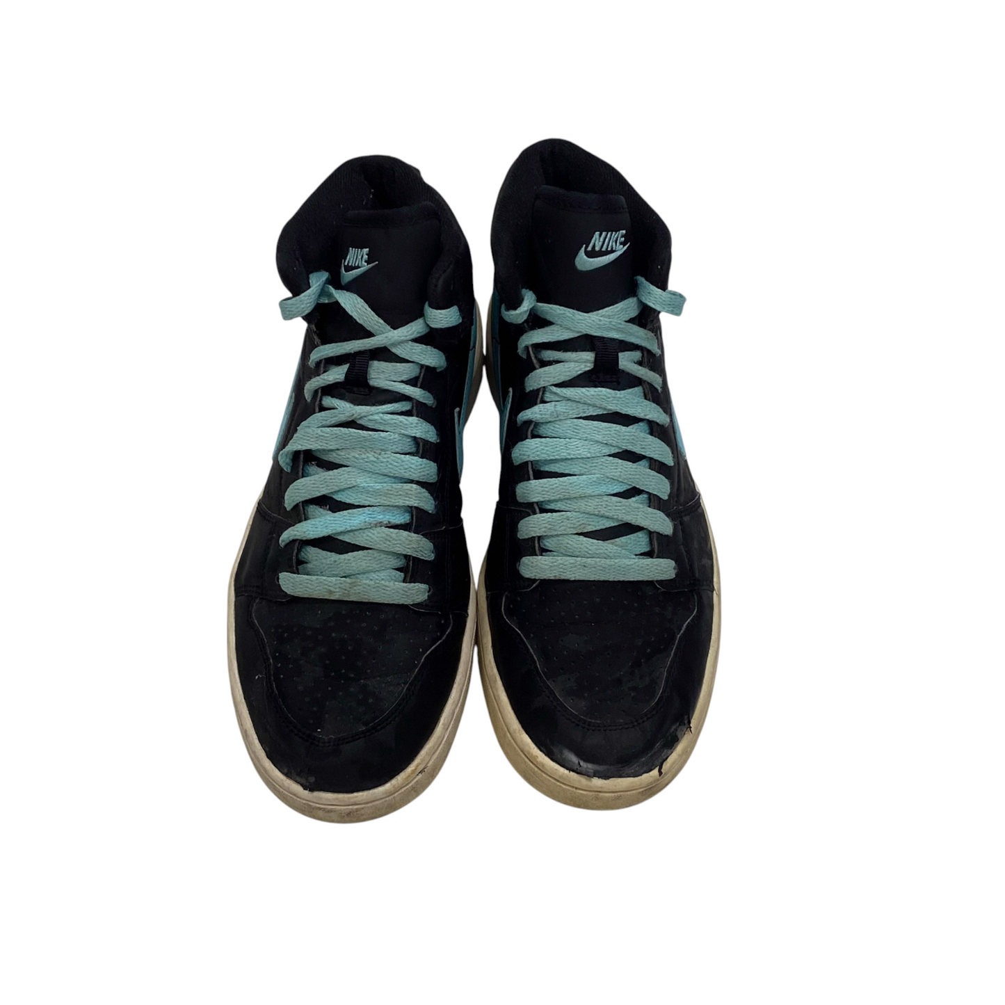 Nike Air Jordan 1 Retro High Sneakers UK 5.5 Black Hyper Jade Swoosh 414061-003