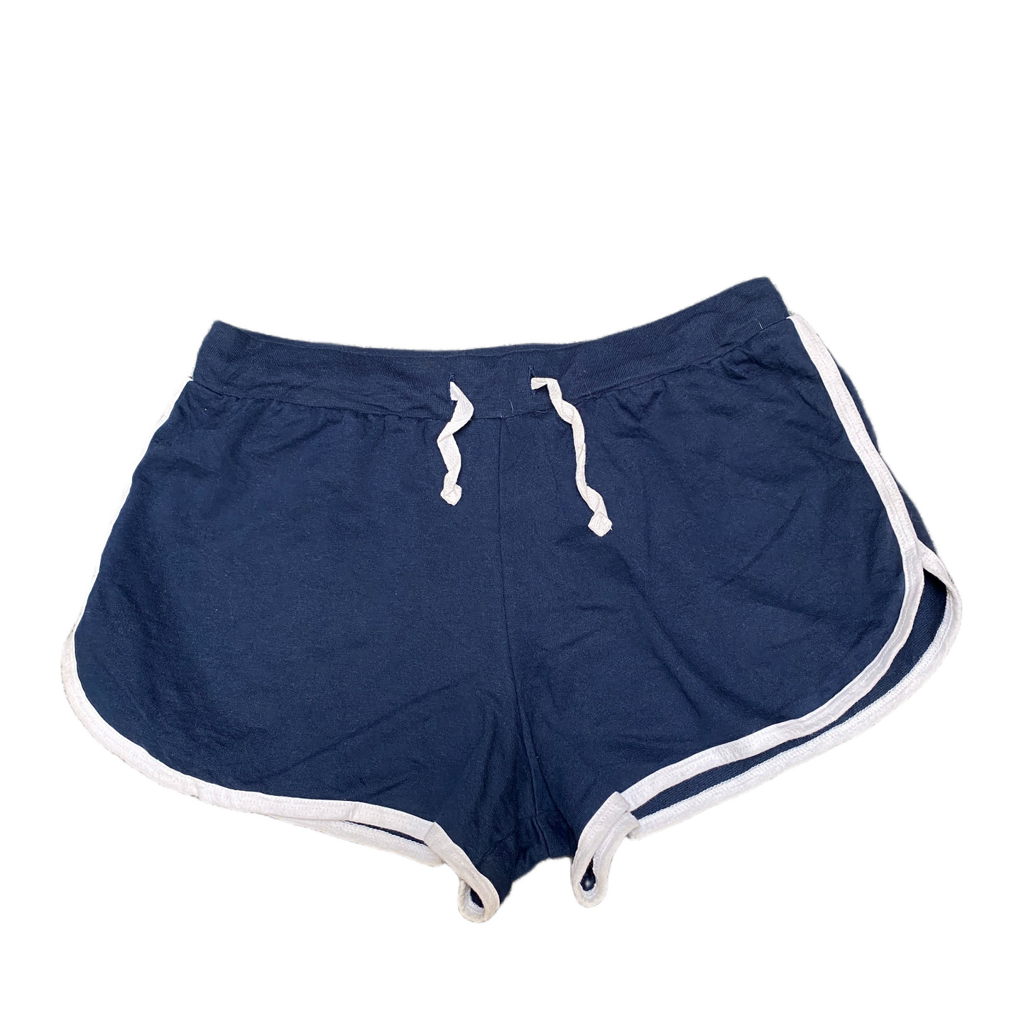Running Sprinter Shorts Womens M 29" Waist Navy Athletic Gym Workout Dolphin Hem