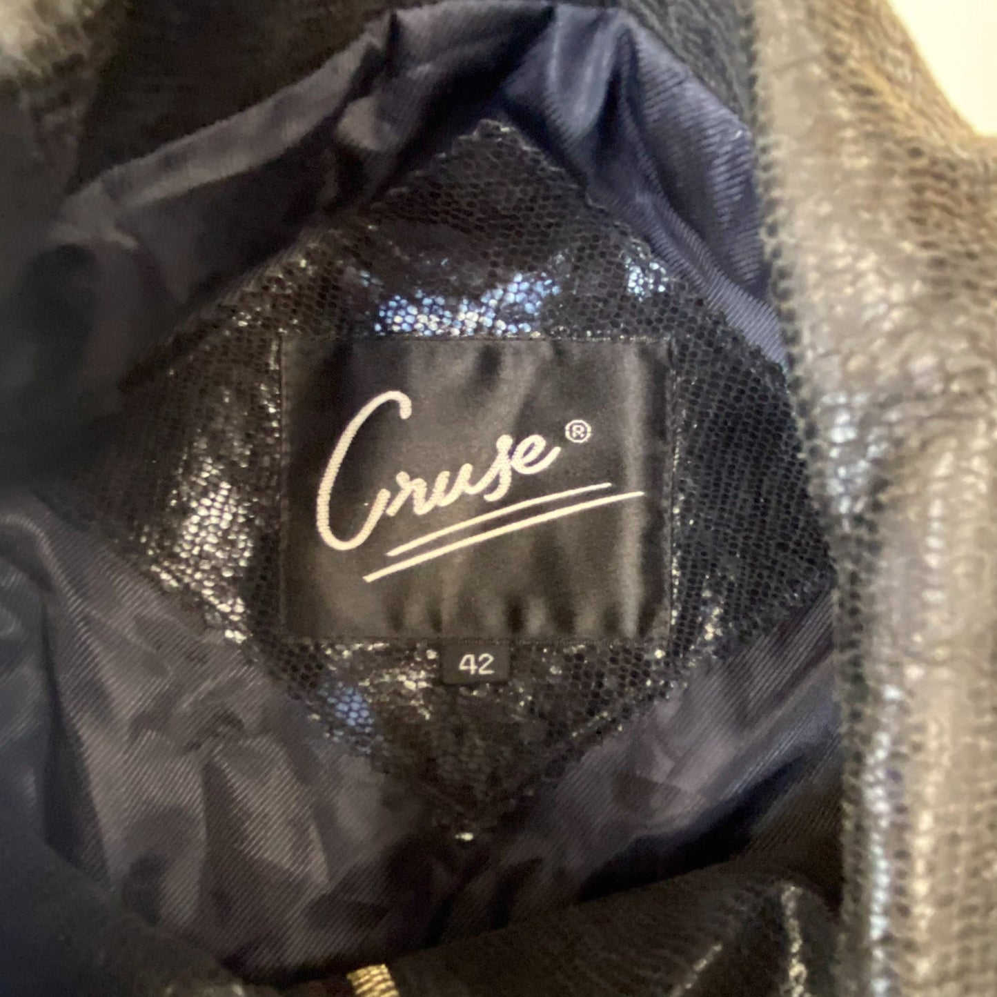 Cruse Jacket Men S Black Genuine Leather Pocket Long Sleeve Collared Full Zipper