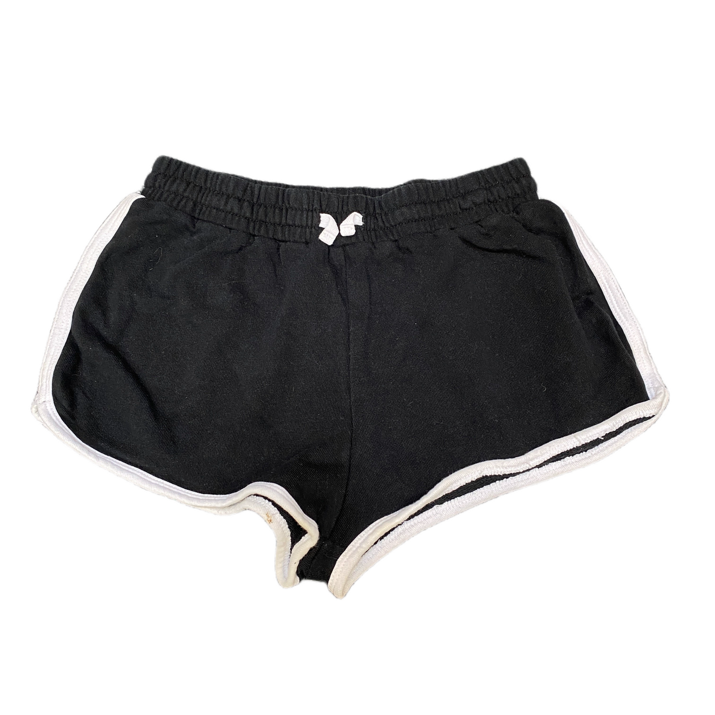 Running Sprinter Shorts Womens XS 24" Waist Black Athletic Workout Dolphin Hem