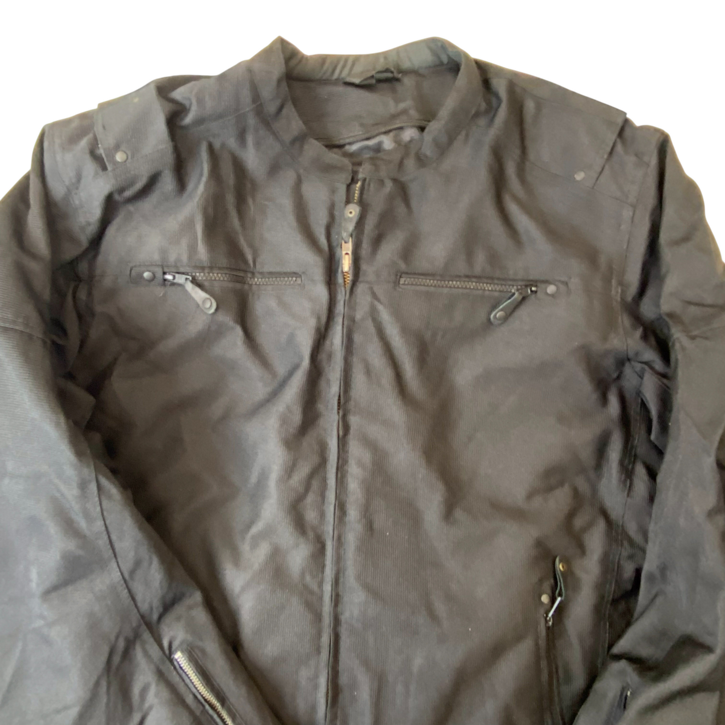 Speed and Strength Standard Supply Motorcycle Jacket Mens Large Black Full Zip