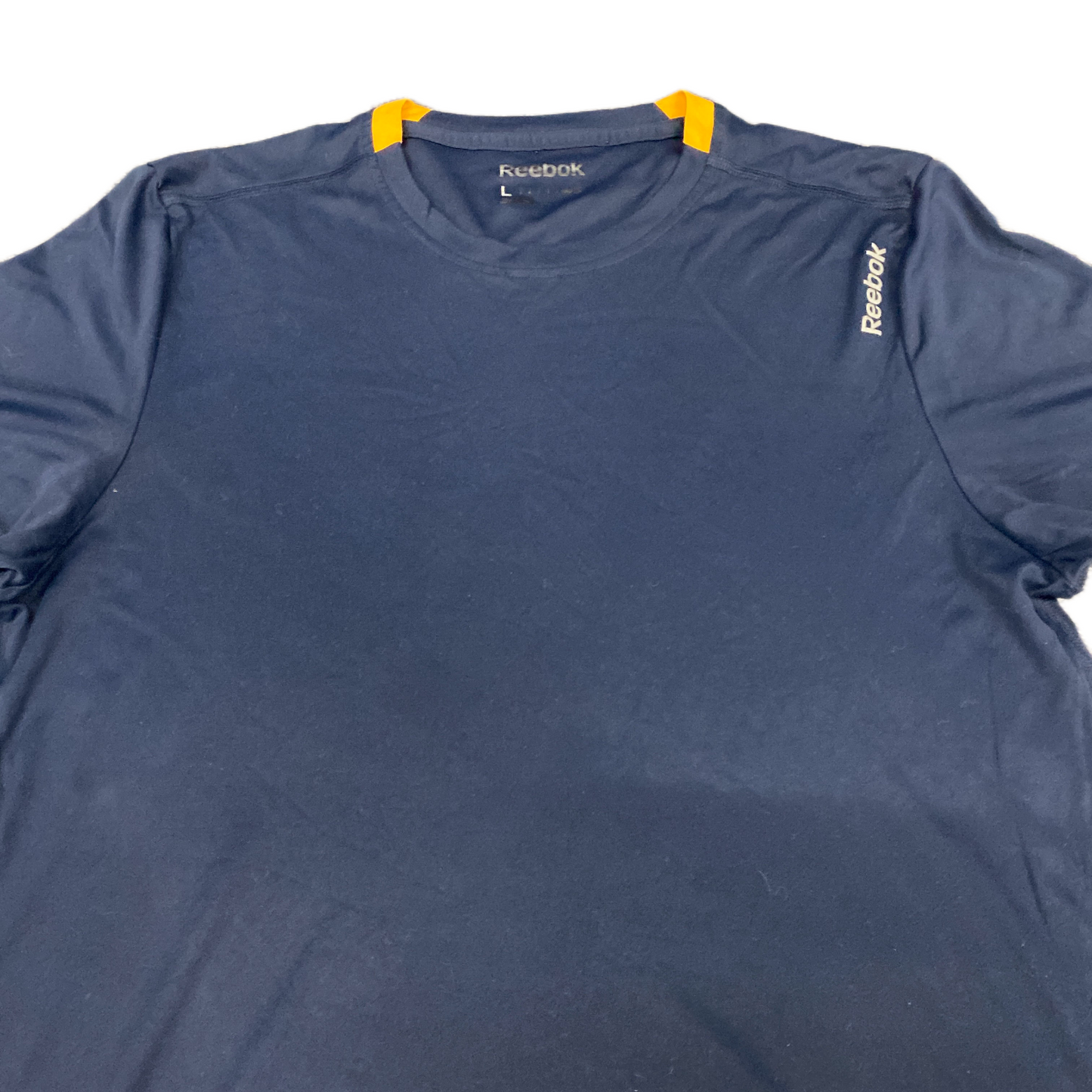 Reebok Activewear T-Shirt Womens Large Navy Short Sleeve Crew Neck Pullover Tee