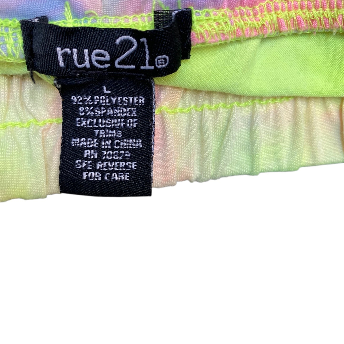 Running Sprinter Shorts Women L 26" Waist Multi Tie Dye Athletic Gym Dolphin Hem