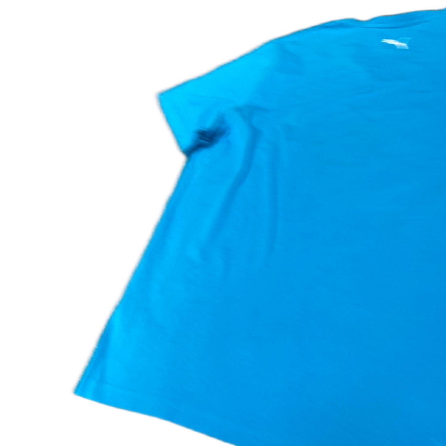 PUMA T-Shirt Womens 2XL Blue Solid Regular Fit Short Sleeve V Neck Pullover Tee