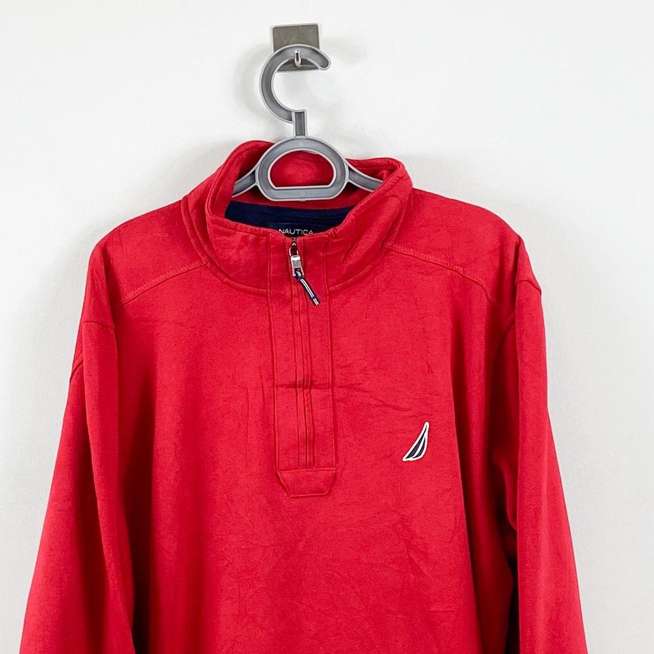 Nautica Quarter Zip Sweatshirt Red Men’s XL