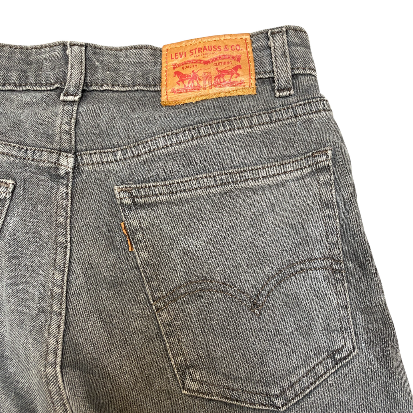 Levi's Jeans Women 26" Waist Grey Denim Stretch 721 Vintage High Rise Skinny Leg