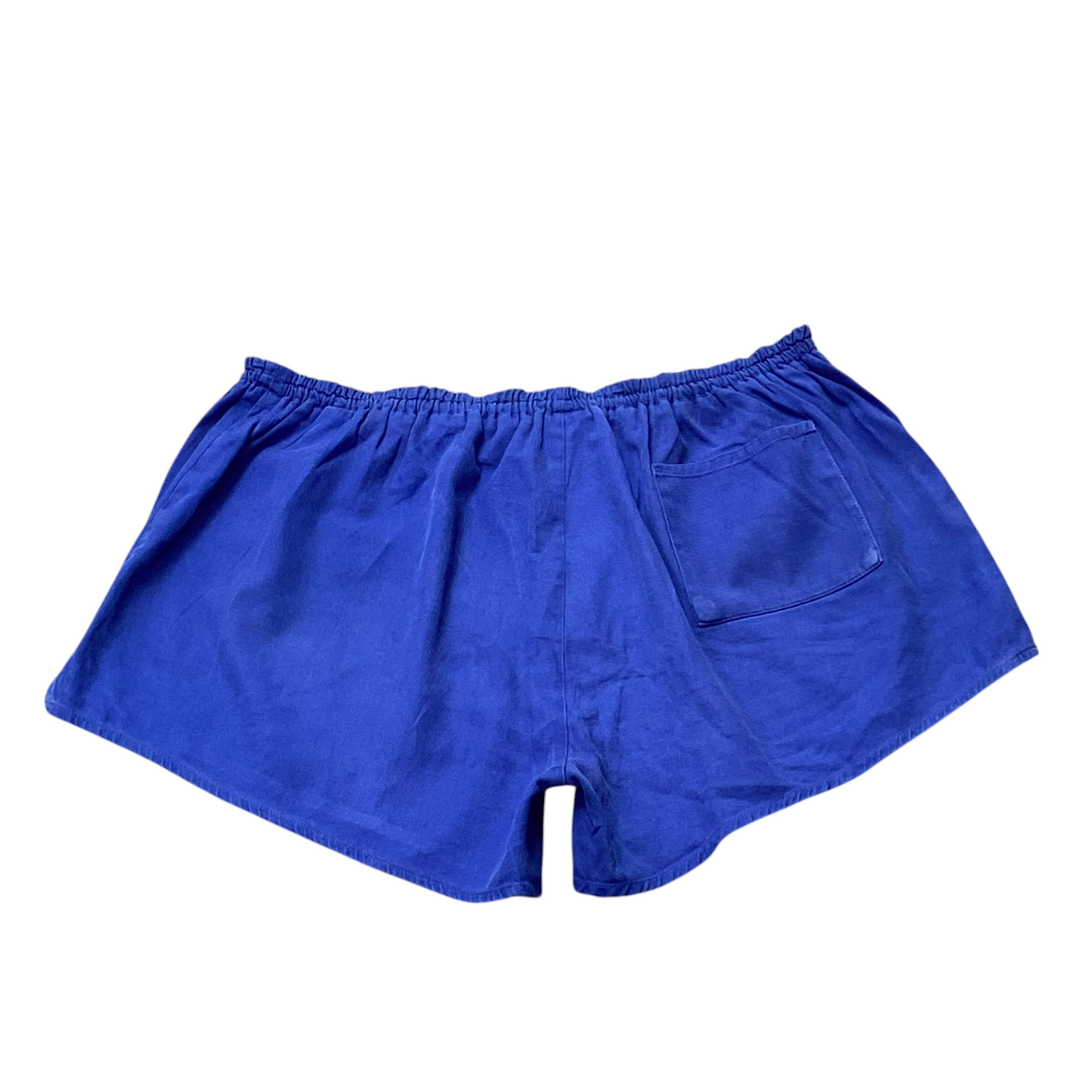 Womens Sprinter Shorts 32W Blue Comfort Elastic Waist Pocket Stretch Athletic