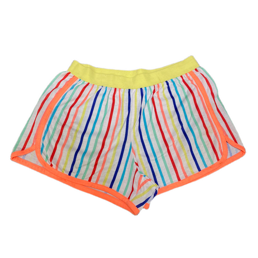 Running Sprinter Shorts Womens XL 24" Waist Multi Striped Athletic Dolphin Hem