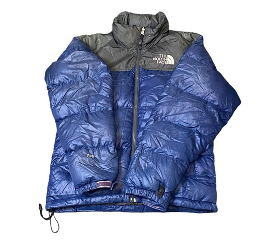 The North Face Nuptse 700 Puffer Jacket Men's S Blue Goose Down Quilt Full Zip